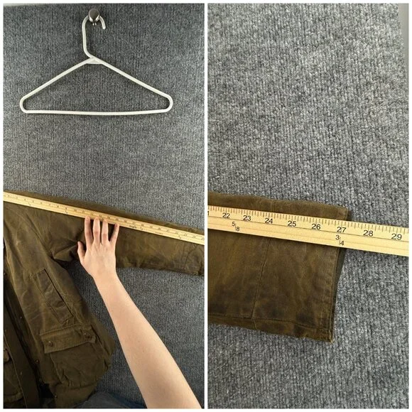 Barbour Acorn Waxed Jacket Women Full Zip Size 8 US Brown Green Lined Outdoors - Picture 16 of 16